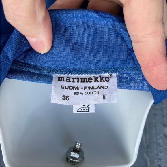 Marimekko Vintage 60’s/70’s Blue shift Dress, size 8 - Picture 5 of 5